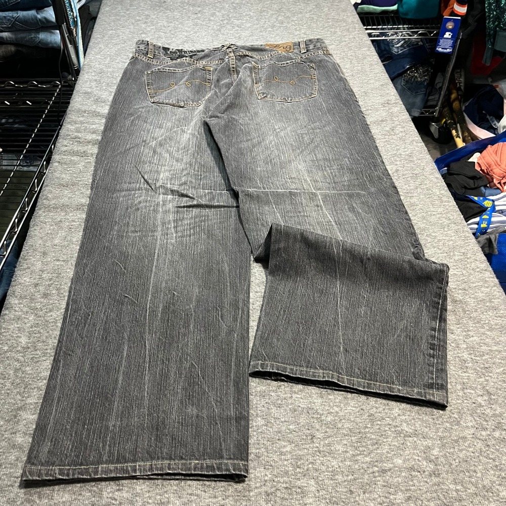 LRG Lifted Research Group Baggy Jeans Mens 40x31 Faded Black Y2K Wide Leg Denim